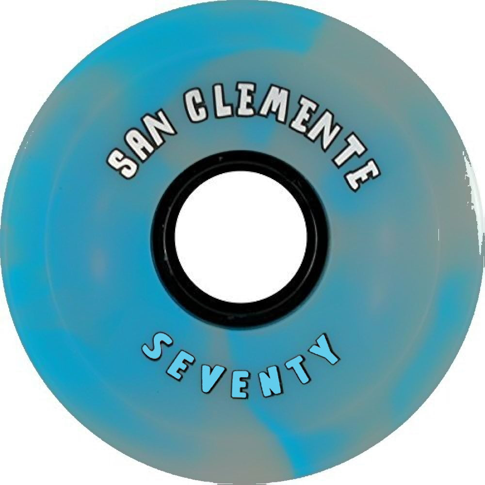 San Clemente longboard wielen 70mm x4 blauw