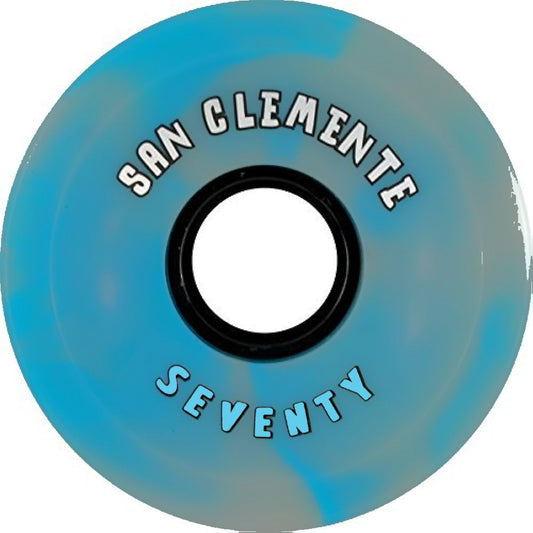 San Clemente longboard wielen 70mm x4 blauw